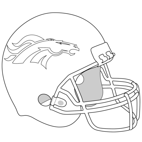 Denver Broncos Helmet Coloring Page